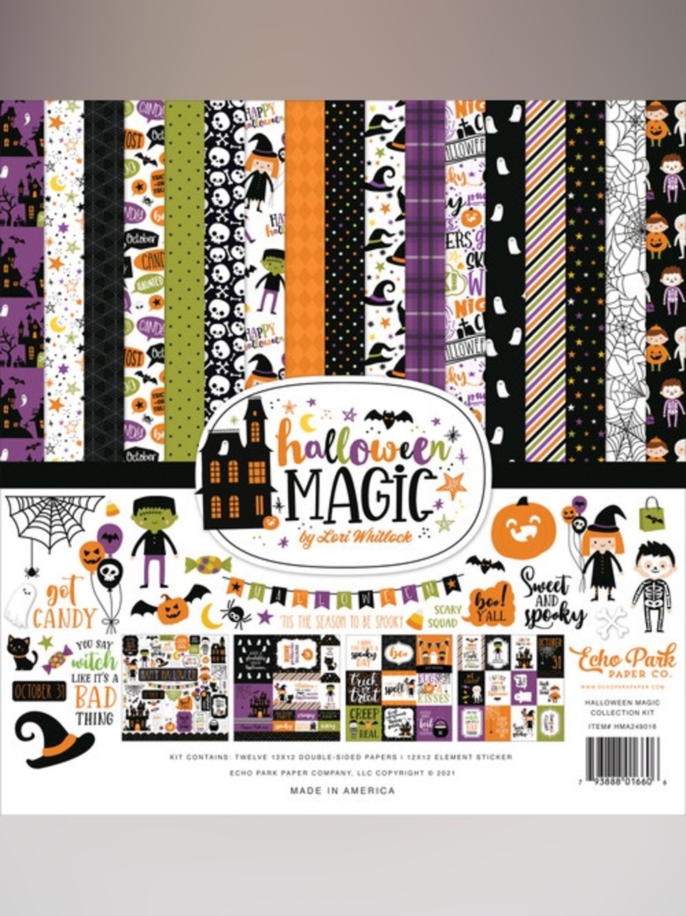 🧙‍♀️ 🐈‍⬛Echo Park Halloween Magic 🎃 🕷️Collection Kit - 12x12 Papers & Stickers 💜